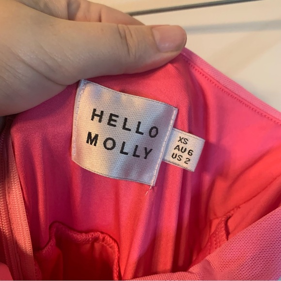Hello Molly Pink Mini Dress One Shoulder 2 - Picture 7 of 11